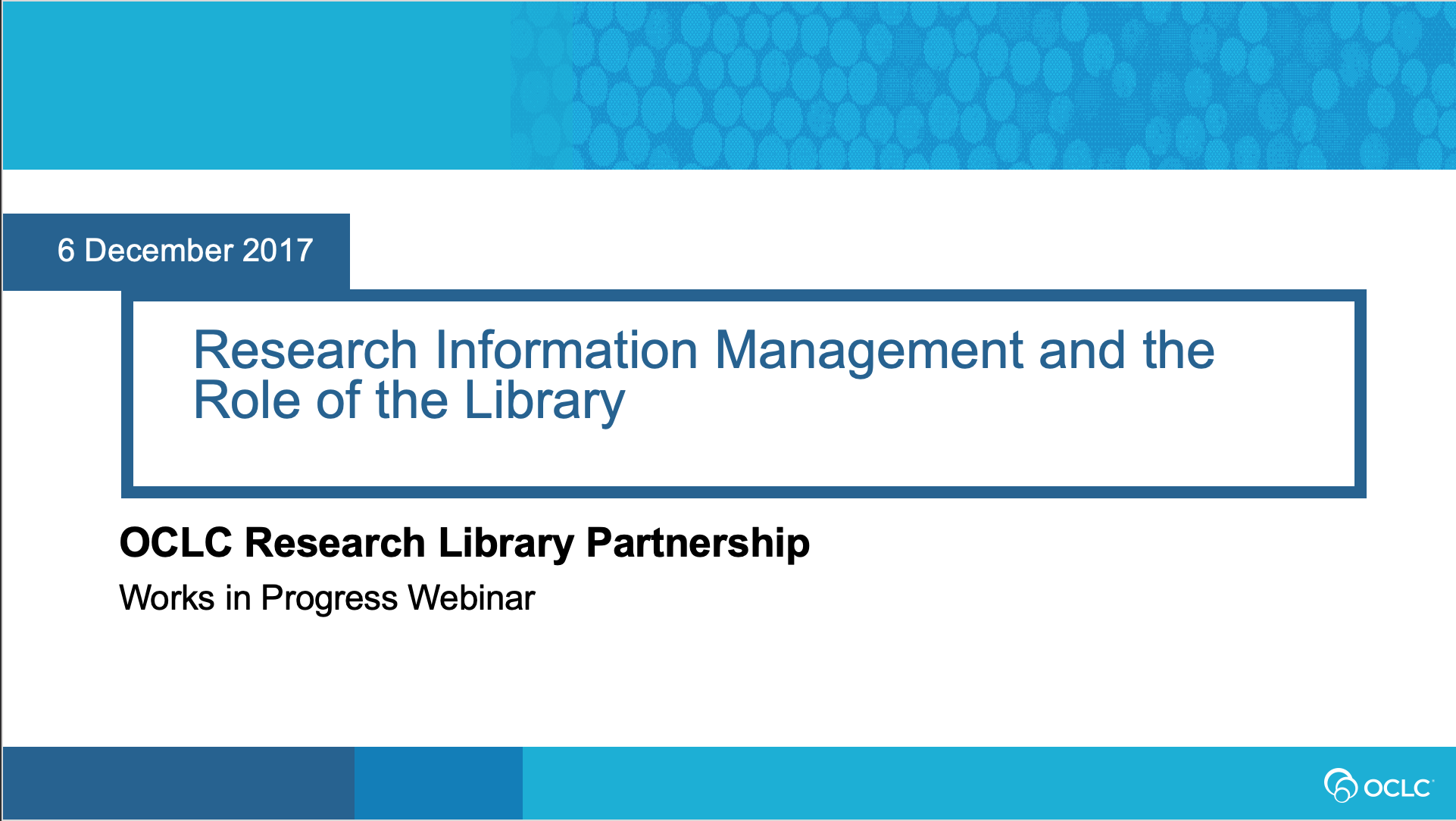 Research Information Management and the Role of the Library