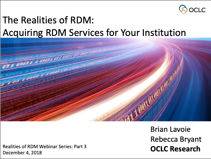 Acquiring RDM Services for Your Institution (video)