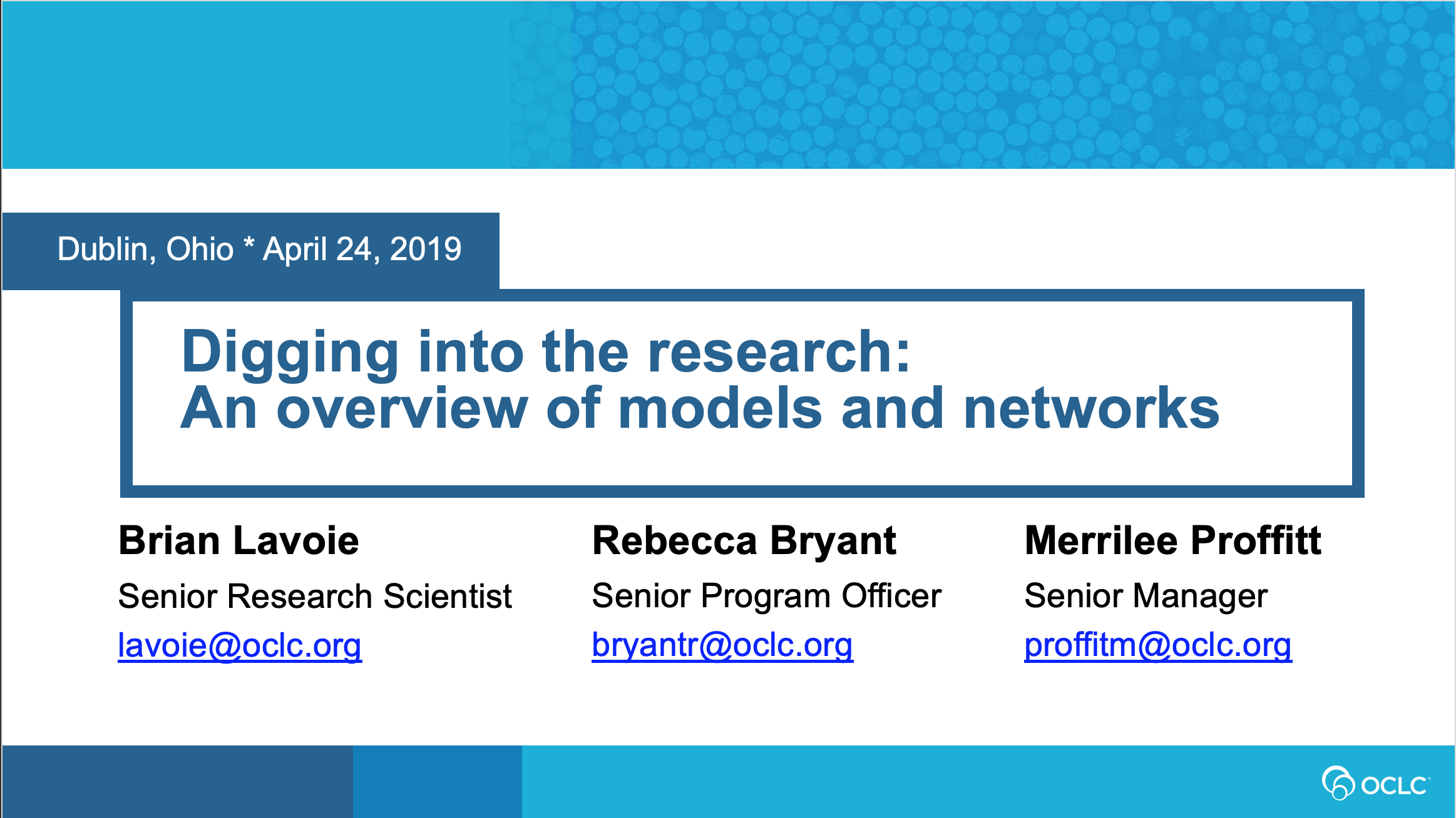 Digging into the Research: An Overview of Models and Networks