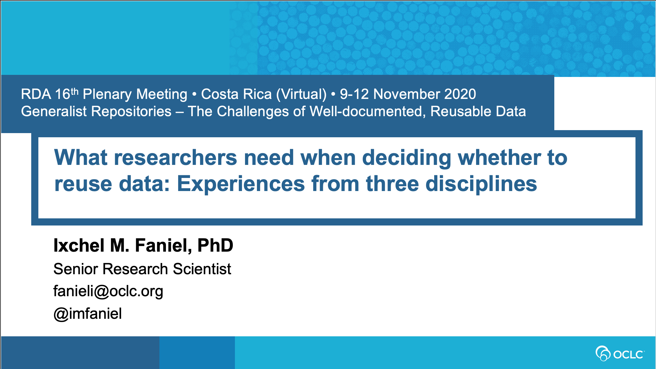 What researchers need when deciding whether to reuse data: Experiences from three disciplines