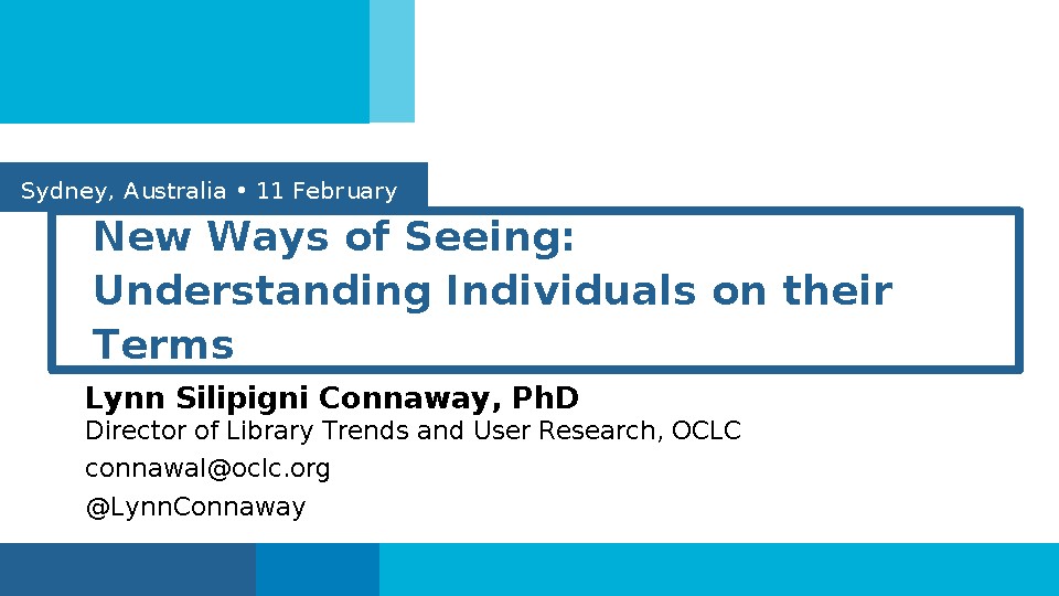 New ways of seeing: Understanding individuals on their terms