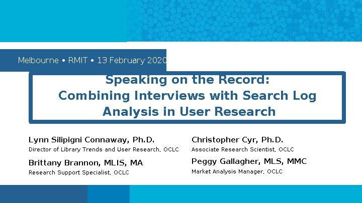 Speaking on the Record: Combining Interviews with Search Log Analysis in User Research