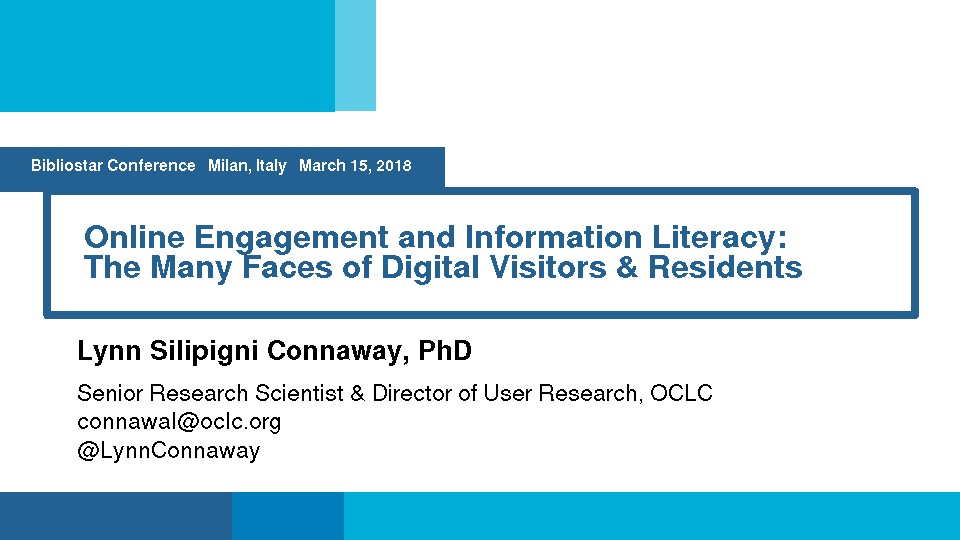 Online Engagement and Information Literacy: The Many Faces of Digital Visitors & Residents
