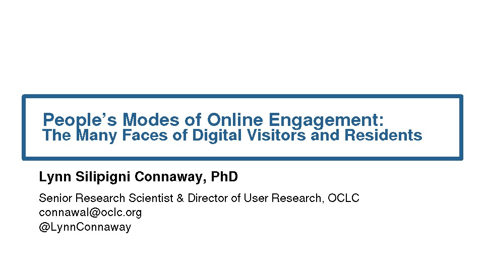 People's Modes of Online Engagement: The Many Faces of Digital Visitors and Residents