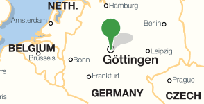Map showing location of SUB Göttingen 