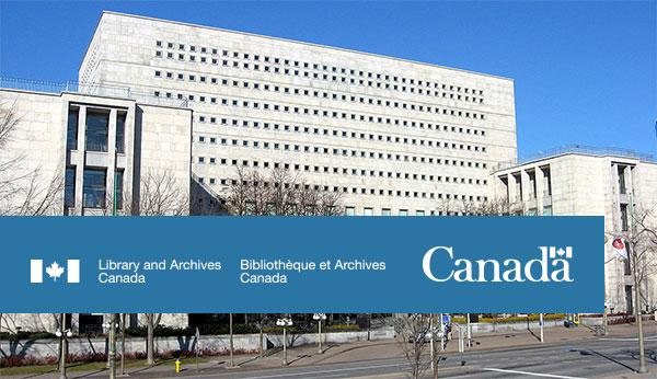 Library and Archives Canada headquarters and logo
