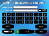 Login Screen to OCLC
