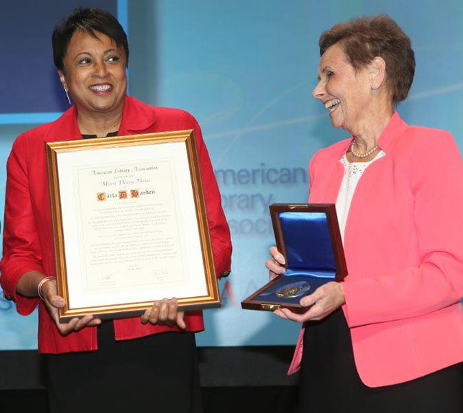 Photo of Carla D. Hayden and Sandy Yee