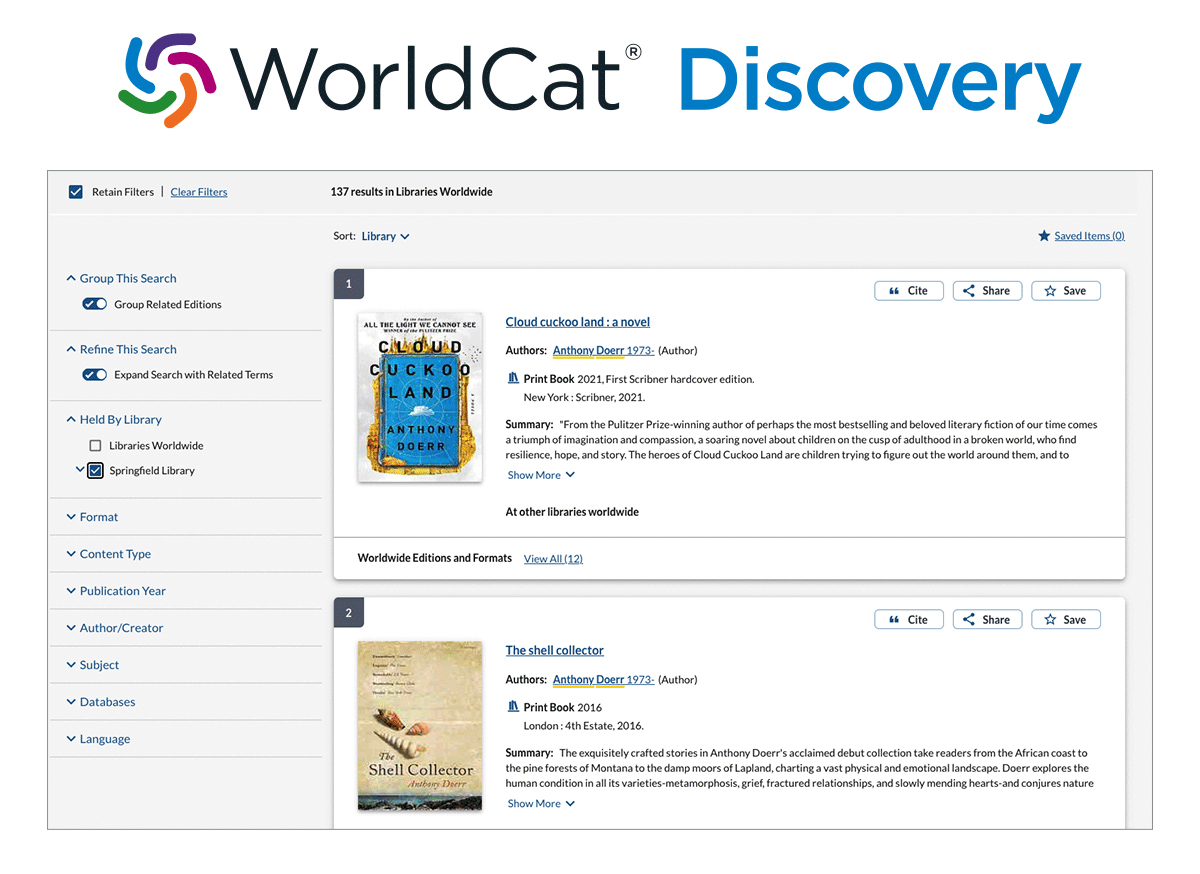 Illustration: WorldCat Discovery