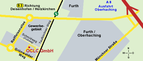 Mapa detallado de Oberhaching