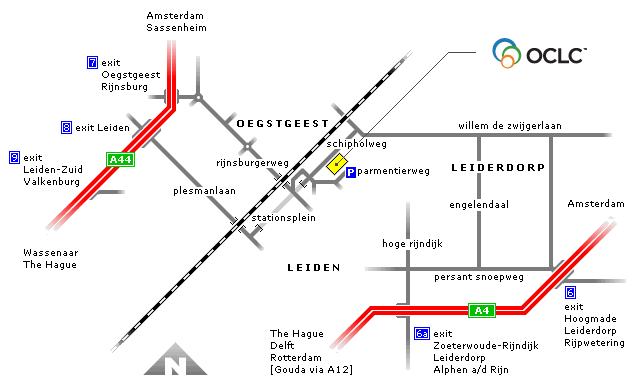 Carte d'OCLC Leyde