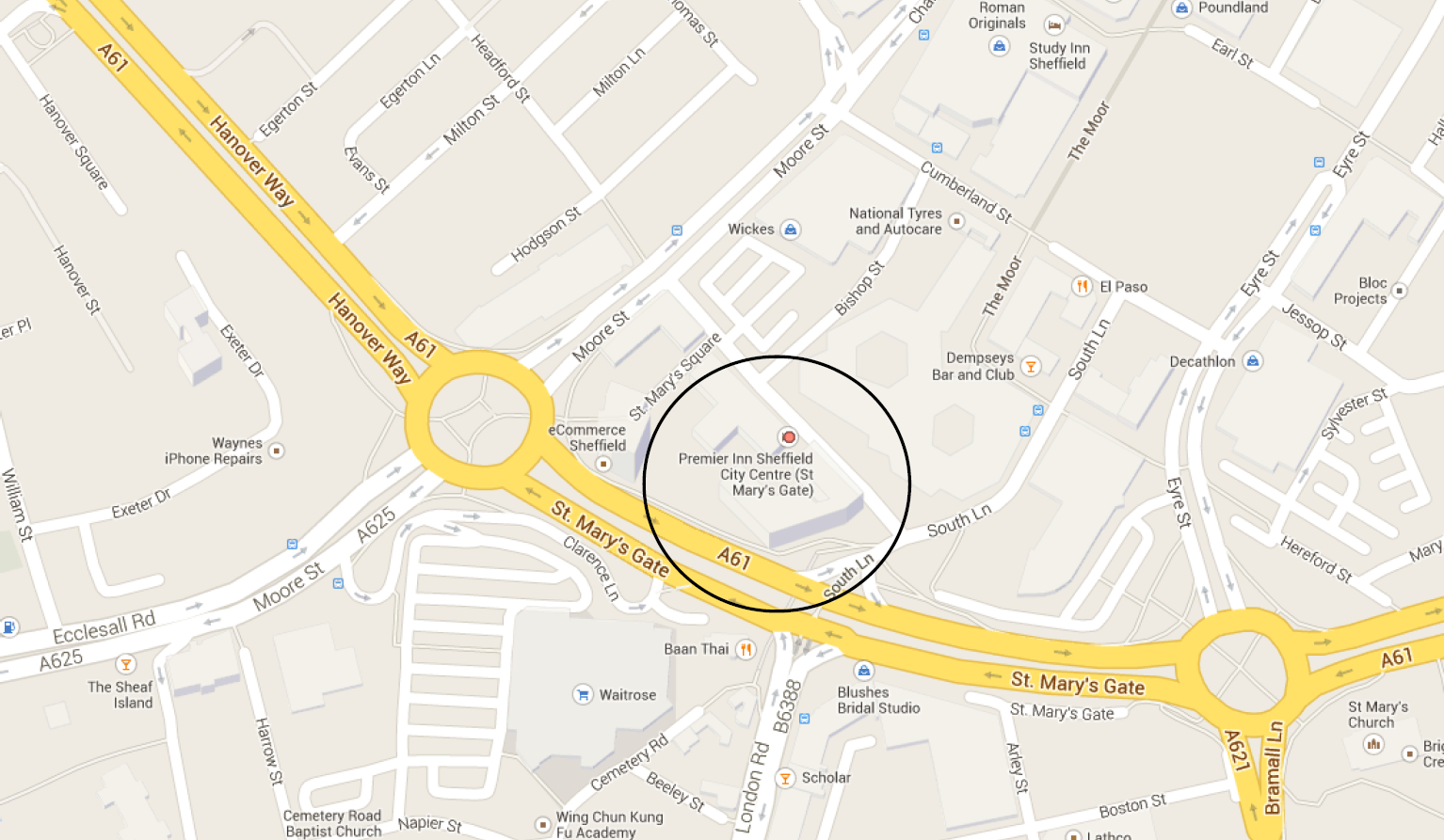 Plattegrond OCLC Sheffield