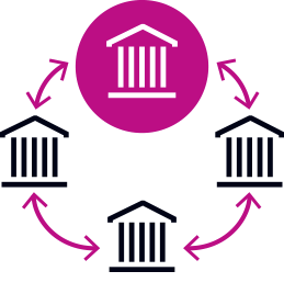 Diagram showing Relais D2D libraries sharing with each other