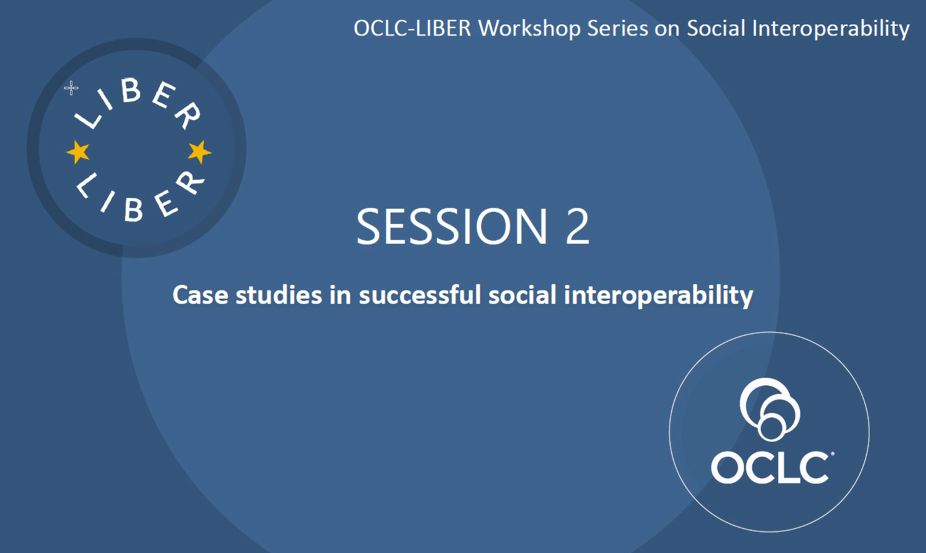 OCLC-LIBER Workshop Series on Social Interoperability: Workshop 2