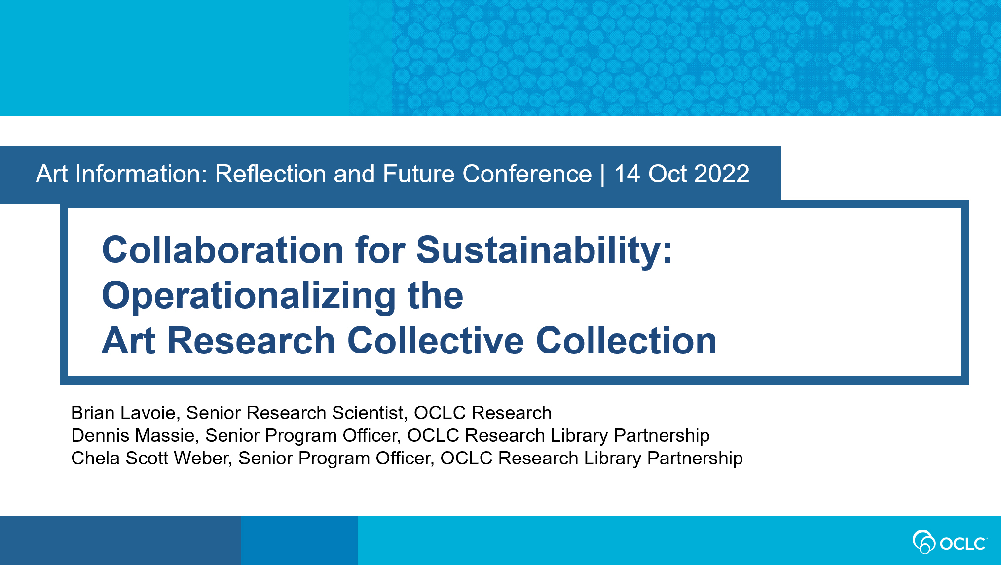 Collaboration for sustainability: Operationalizing the Art Research Collective Collection