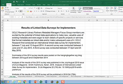 Walk through 2018 International Linked Data Survey for Implementers Responses (video)