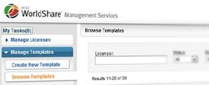 Screenshot des WorldShare Management-Systems