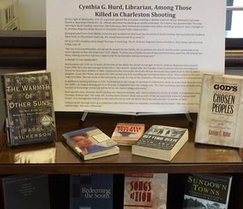 Ausstellung über den #CharlestonSyllabus an der Lipscomb University zu Ehren Cynthia Hurd