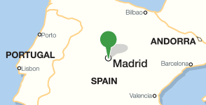 Landkarte, die den Standort der Universität Complutense Madrid zeigt
