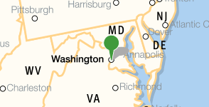Karte mit dem Standort des NPR-Hauptsitzes