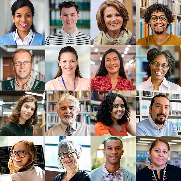 illo_people_grid Photo illustration: Peer librarians
