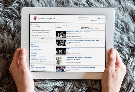 CONTENTdm collection on tablet
