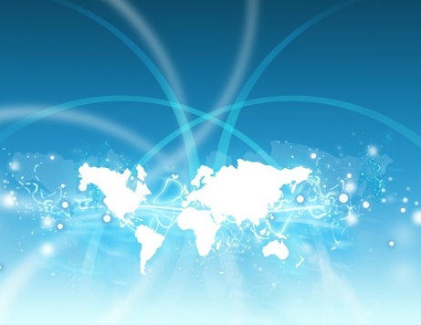 Reduce local maintenance of hardware and software Illustration of world and data