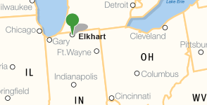 Map showing location of Anabaptist Mennonite Biblical Seminary