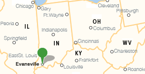 Map showing location of Evansville Vanderburgh Public Library Map showing location of Evansville Vanderburgh Public Library