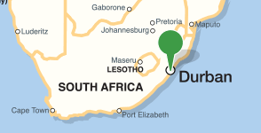 Map showing location of the University of KwaZulu-Natal Map showing location of the University of KwaZulu-Natal