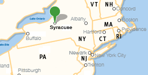 Map showing location of Onondaga County Public Library Map showing location of Onondaga County Public Library