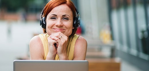 Photo: Woman at her laptop