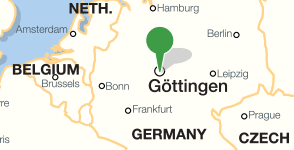 Map showing location of SUB Göttingen Map showing location of SUB Göttingen