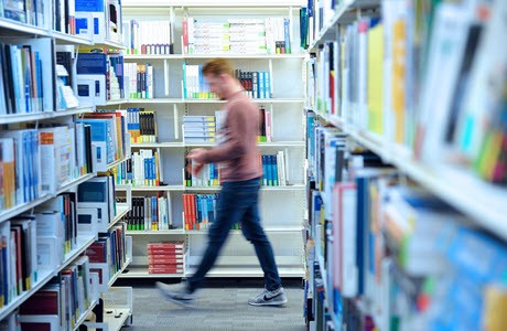 Student in University of Suffolk Library