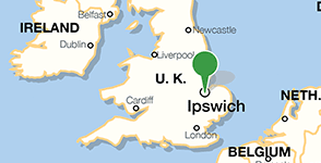 Map showing location of the University of Suffolk