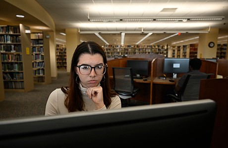 photo:  West Virginia University, library interior