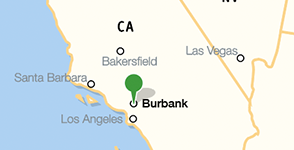 Map showing location of Woodbury University Map showing location of Woodbury University