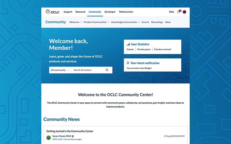 illo_public_benefit_community Ilustración: Página de inicio del Centro Comunitario de OCLC