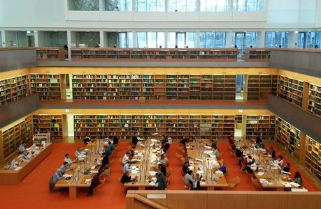 Área de lectura en la Staatsbibliothek zu Berlin