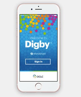 Capture d'écran de l'application Digby sur un téléphone