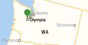 Kaart met de locatie van Washington State Library