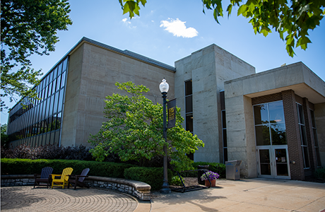 foto: Ritter Library aan de Baldwin Wallace University, buitenzijde