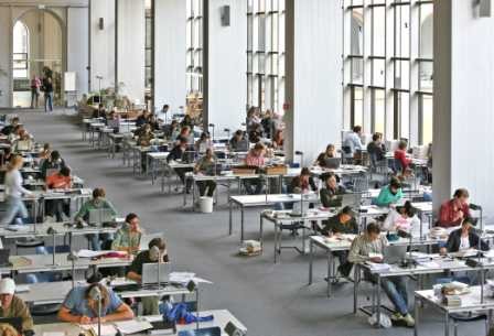 Afbeelding van het interieur van de Bayerische Staatsbibliothek