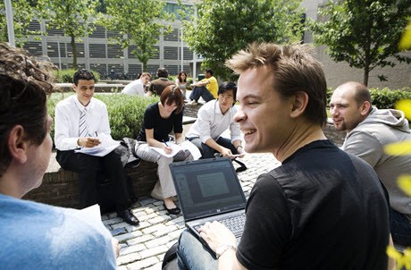 Studenten aan de Erasmus Universiteit Rotterdam