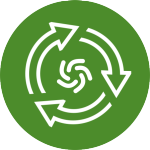 Icoon: WorldCat-logo binnen recursieve pijlen