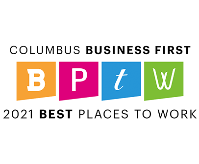 徽章：Columbus Business First 2021 Best Places to Work 