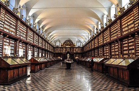 卡萨纳特图书馆 (Casanatense Library) 内部。
