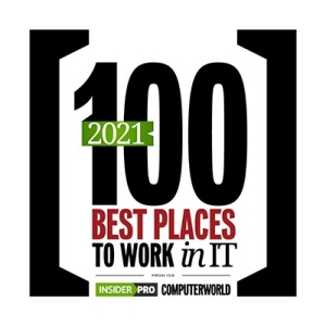 徽标：2021 IT 行业最佳工作场所 100 强