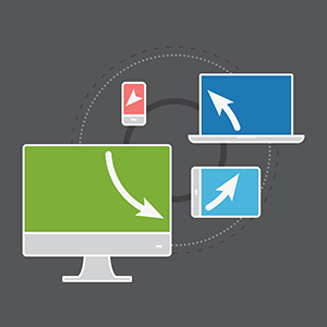 workflow Illustration of devices with recursive arrows